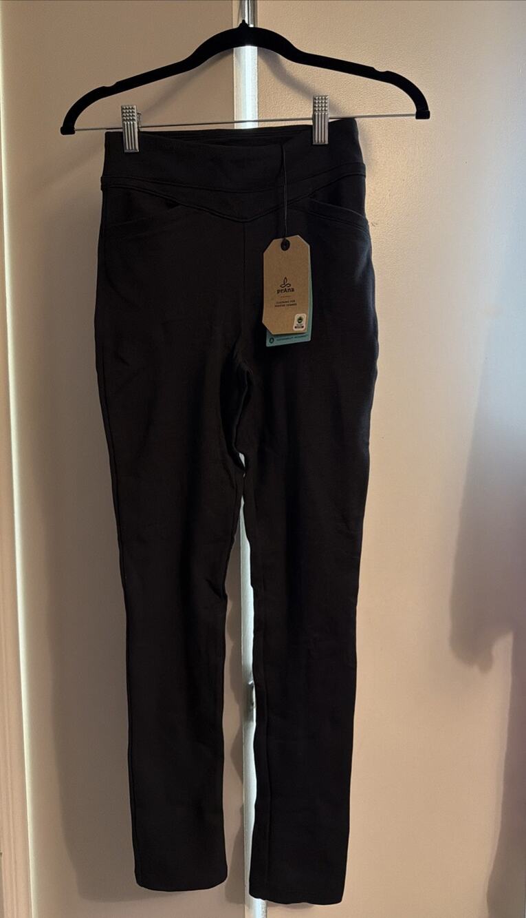 NEW prAna $89 WOMEN'S MONTE BALDO BLACK LEGGING SZ XS RG INSEAM 26